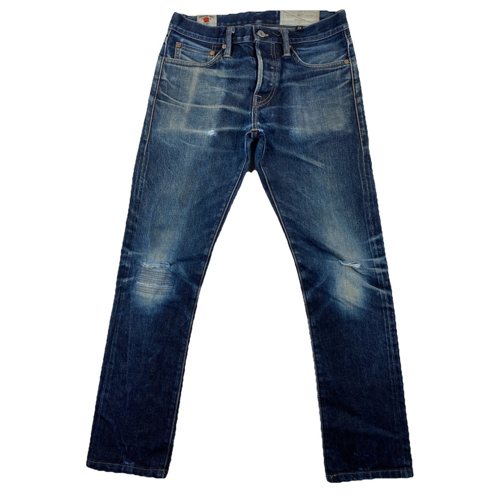 Rogue Territory RGT SK Skinny Fit Blue Denim Jeans Selvedge Distressed 30x29 USA